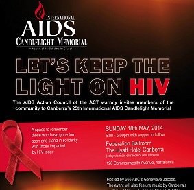 Canberra's 25th International AIDS Candlelight Memorial