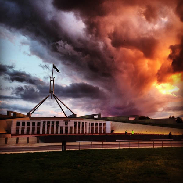 The ever looming clouds of doom & gloom across our nations HQ 