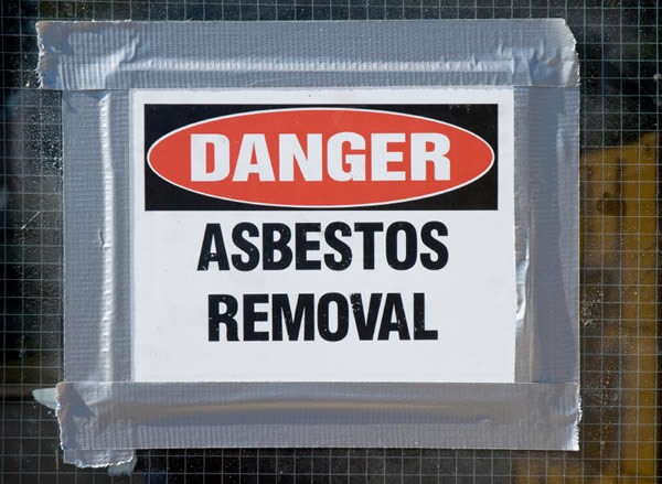 asbestos warning sign