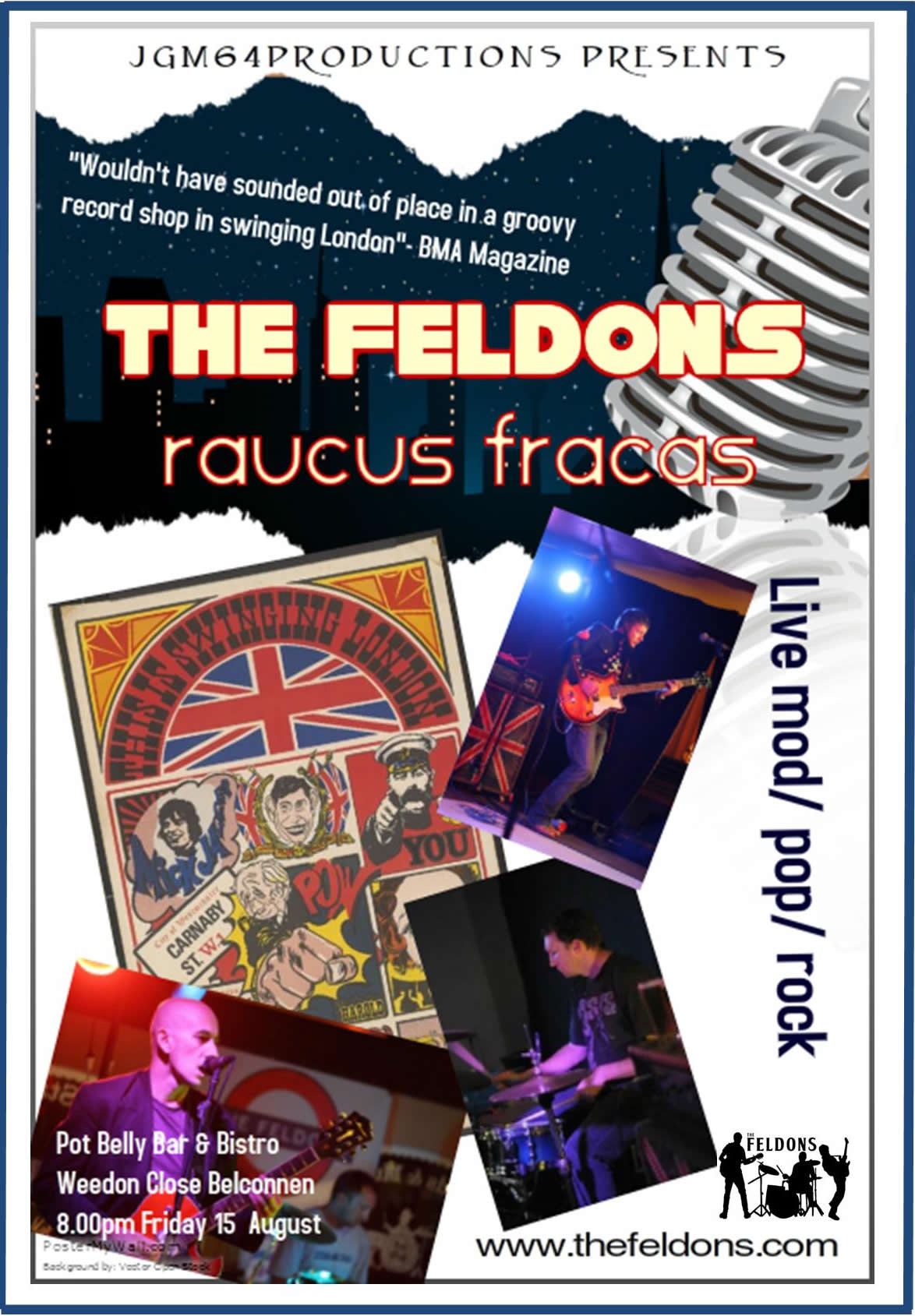 The Feldons and Raucus Fracas at the Pot- Friday 15 August