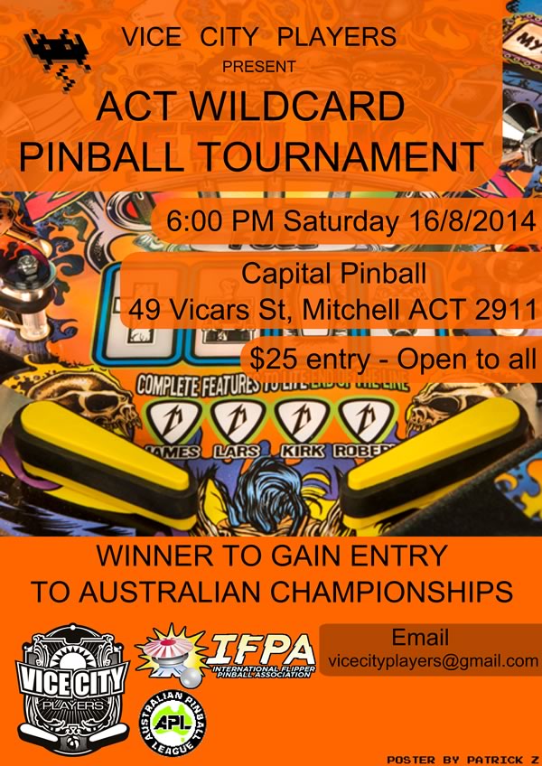 Vice City Players present Pinball Wildcard Tournament 2014