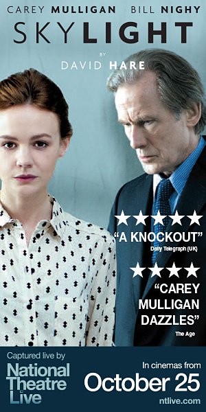National Theatre Live presents SKYLIGHT starring Bill Nighy and Carey Mulligan at Palace Electric
