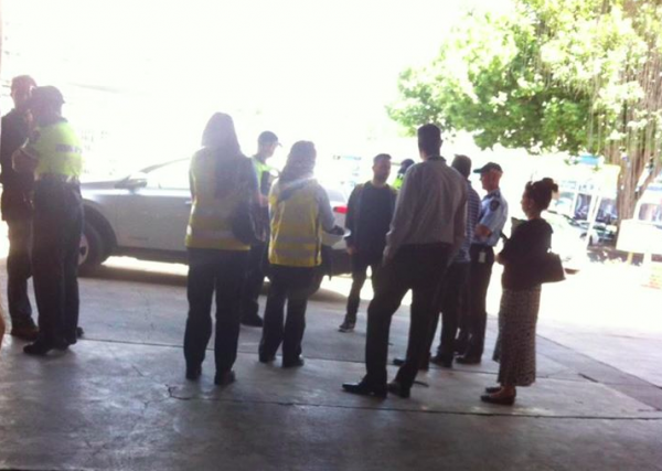 A photo posted to Facebook last week shows officials at The Hamlet as they prevent the venue from hosting a student exhibition on site.