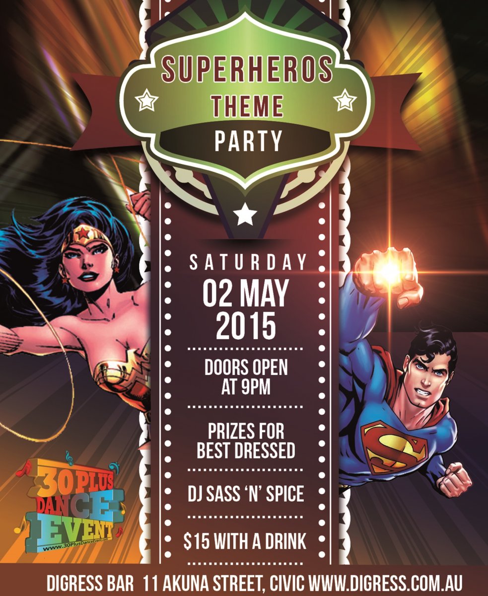 Superhero-themed dance party