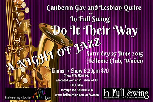 Canberra Gay & Lesbian Qwire and In Full Swing do it their way