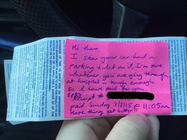 Parking fines at hospitals - if only all visitors had someone like Laura