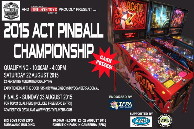 Vice City Players present the inaugural ACT Pinball Championship