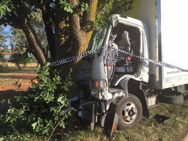 Miracle escape for man, child in Hackett truck crash