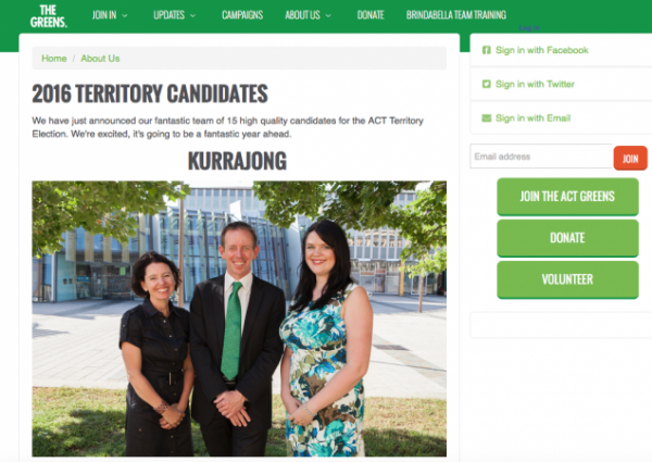 Greens website