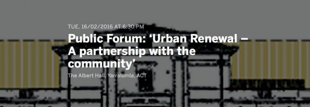 Public Forum - Urban Renewal - David Dawes