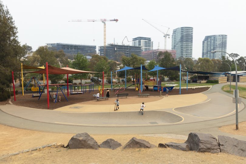 Skate park and playground