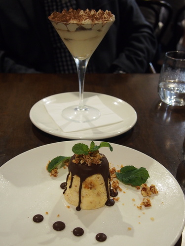 Dolce - honey and nougat semifreddo and Nonna's tiramasu