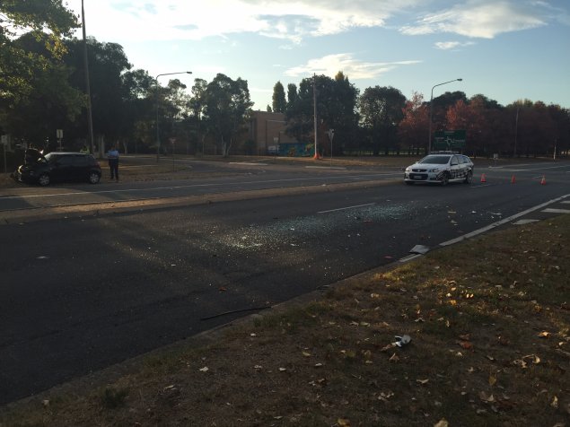One woman hospitalised after Griffith smash