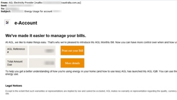 Ransomware email scam targeting AGL Energy customers