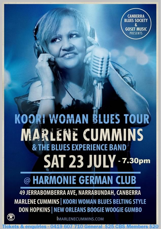 Special Event – Marlene Cummins: Koori Woman Blues Tour