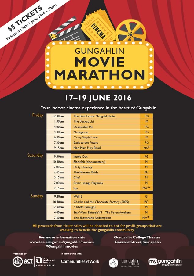 Movie marathon in Gungahlin Riotact