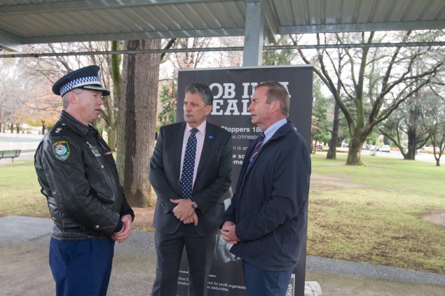 Detective Superintendent Rod Smith, Bryan Roach and Tim Overall.