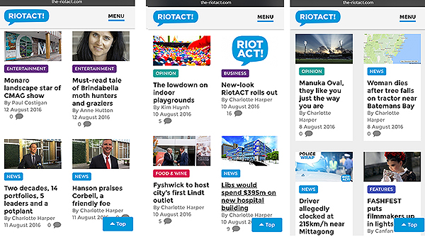 New look heralds big changes at RiotACT