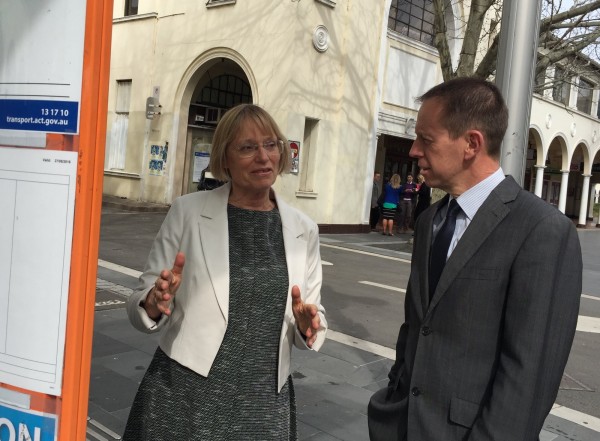 Caroline Le Couteur and Shane Rattenbury. Photo: Charlotte Harper