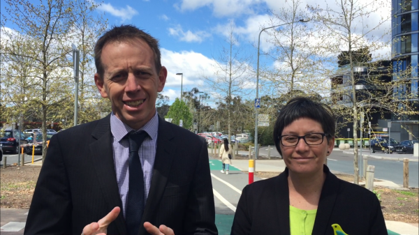 Shane Rattenbury and Indra Esguerra