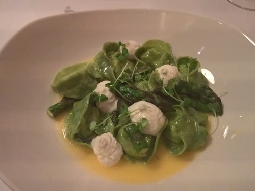 Cappellenti with ricotta and asparagus