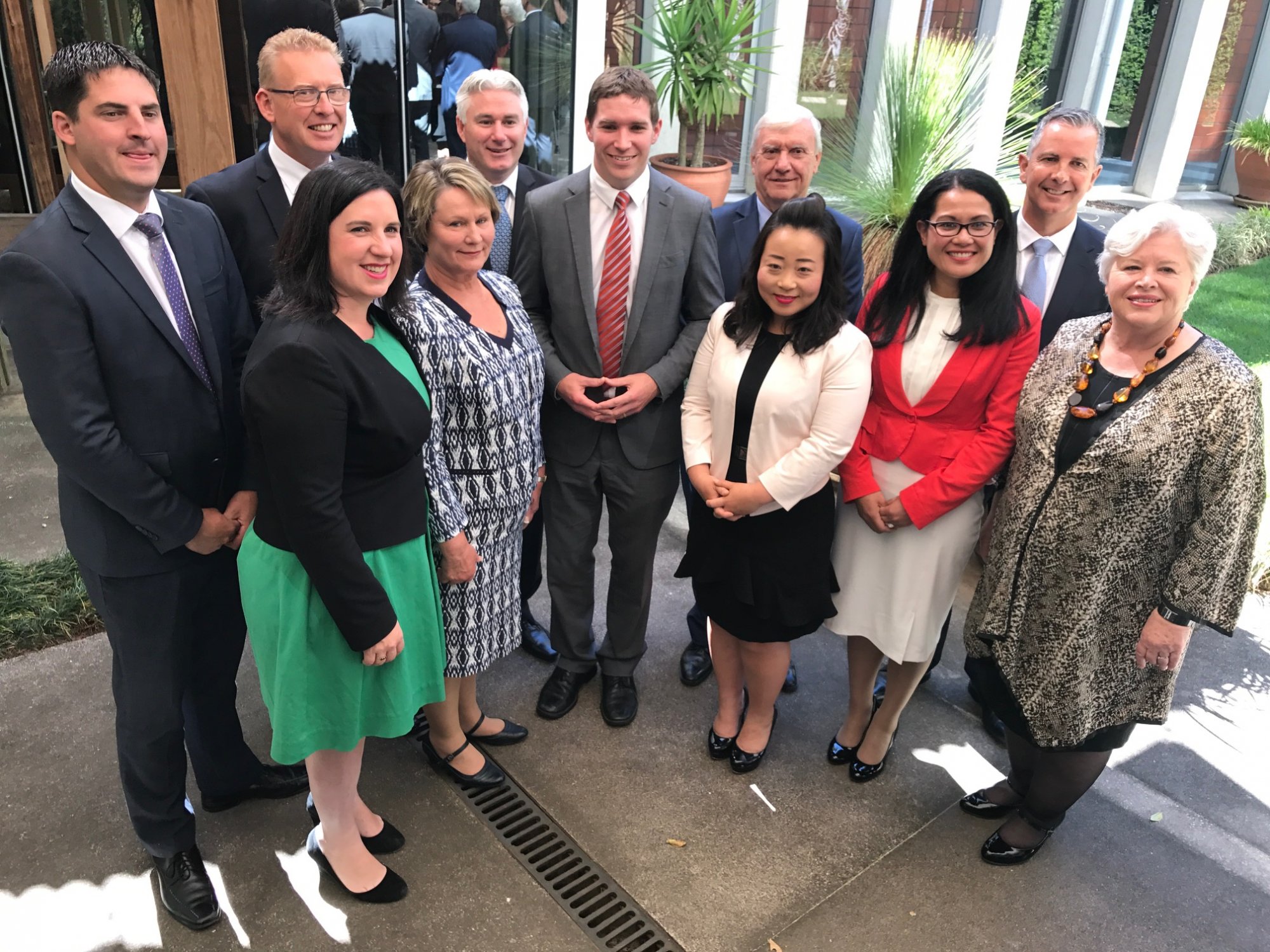 The Shadow Cabinet, which consists of all 11 Canberra Liberals MLAs. Photo: Charlotte Harper