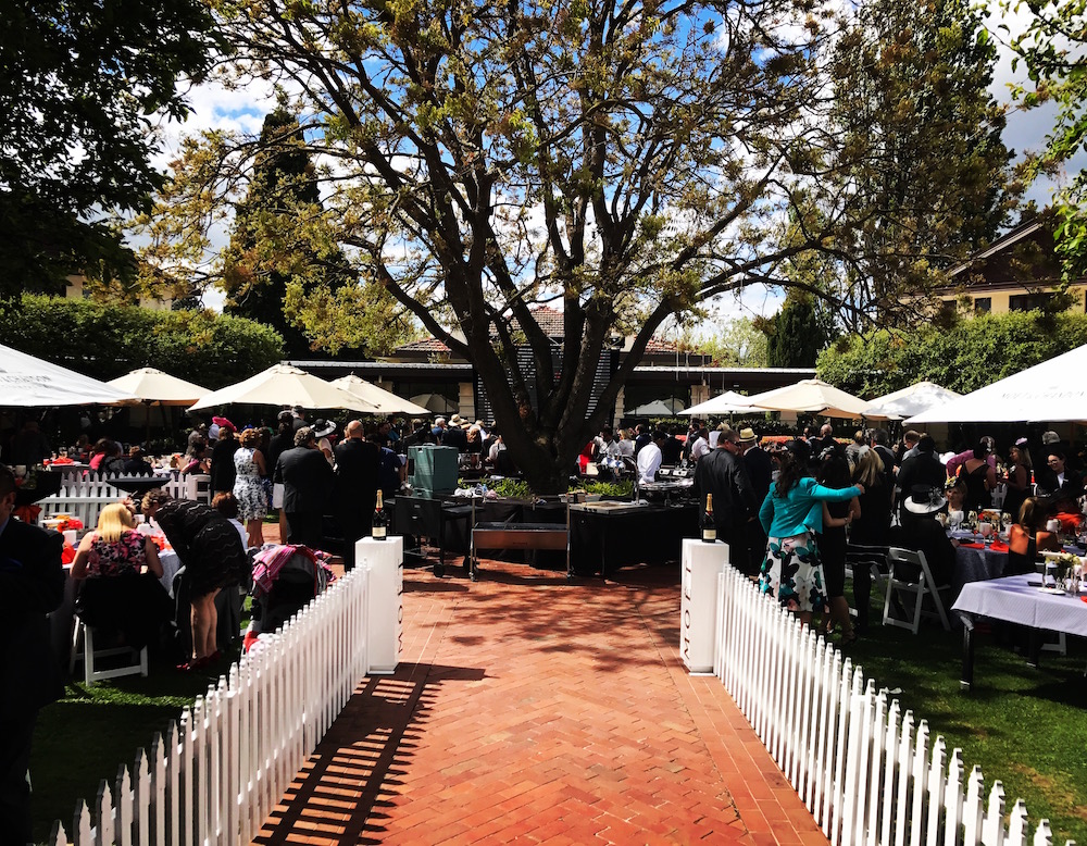 The garden function for Melbourne Cup Day at the Hyatt. Photo: Charlotte Harper