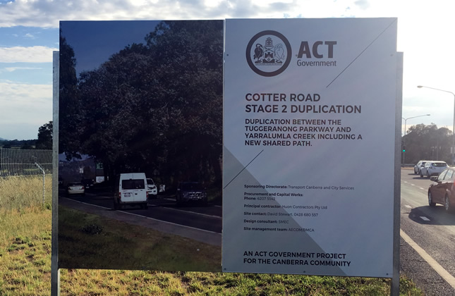 How long will Cotter Road Stage 2 take?