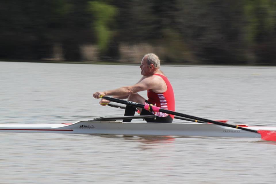 Captions: Top, Ian Nielsen on the water at Lake Burley Griffin: Photo: Rodney Palmer.
