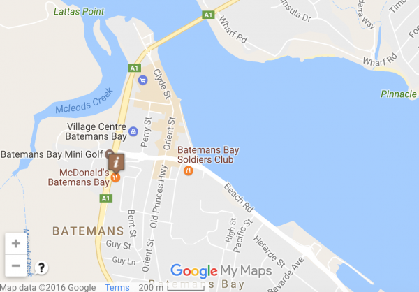 Batemans Bay. Image: Google Maps