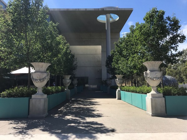 Paul Bangay garden installation inspired by Versailles at the entrance to the NGA. Photo: Charlotte Harper