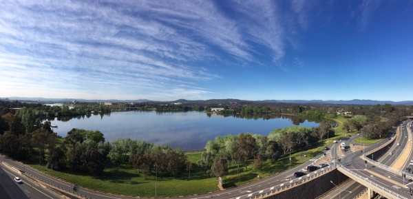 lake burley griffin from new acton