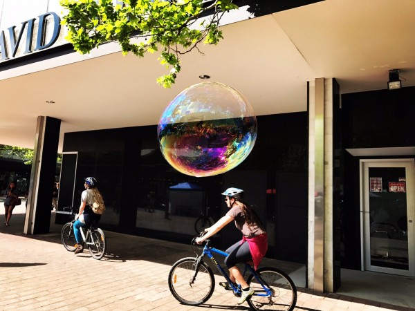 A bubble at City Walk. Photo: Charlotte Harper