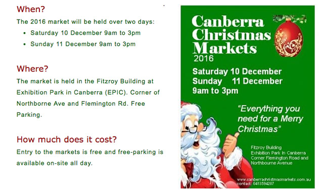 Canberra Christmas Markets