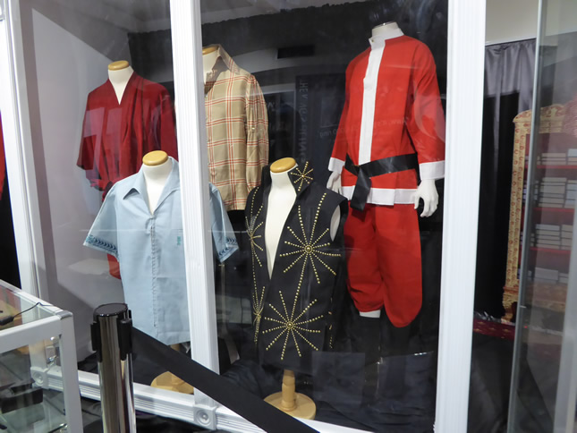 Some Elvis outfits at Elvis exhibit in Visitors Centre, Parkes