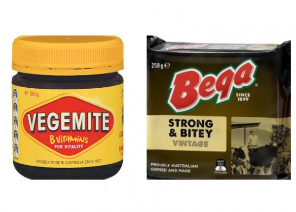 Vegemite and Bega.