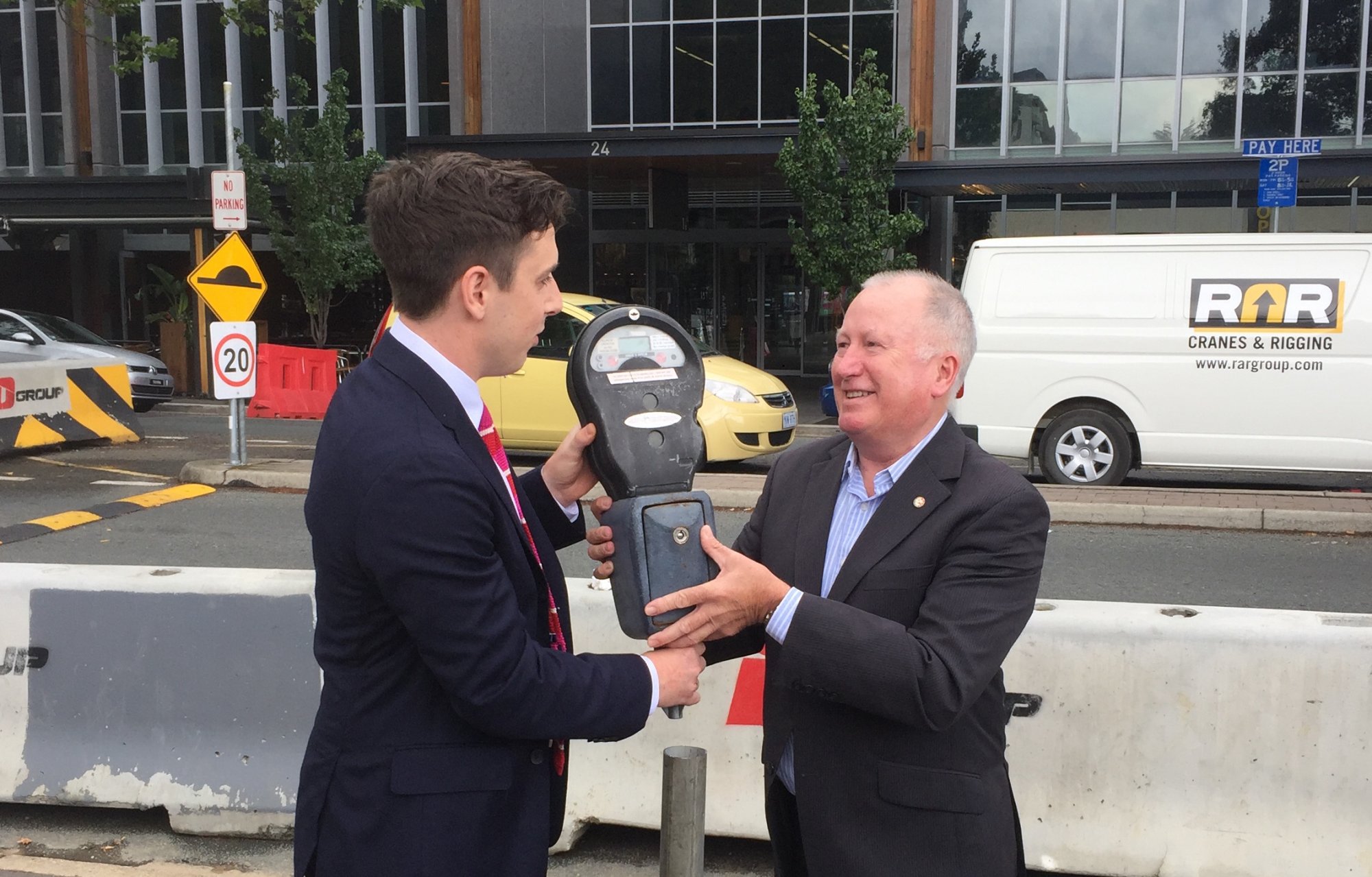 Farewell party for Canberra's last parking meter
