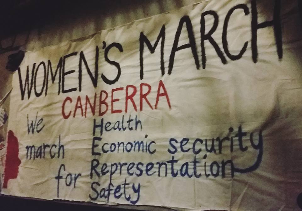 Why did Canberra women march last weekend?