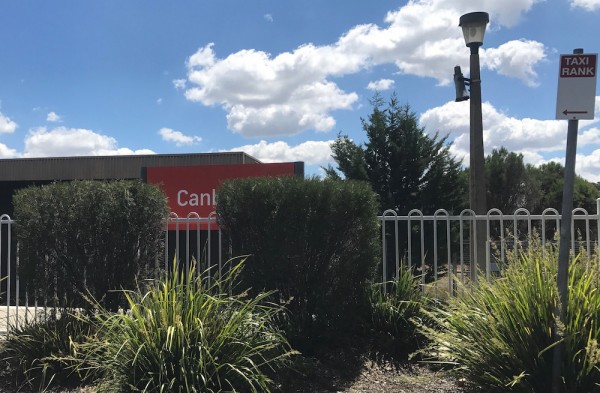 Canberra sign at Kingston railway. Photo: Charlotte Harper