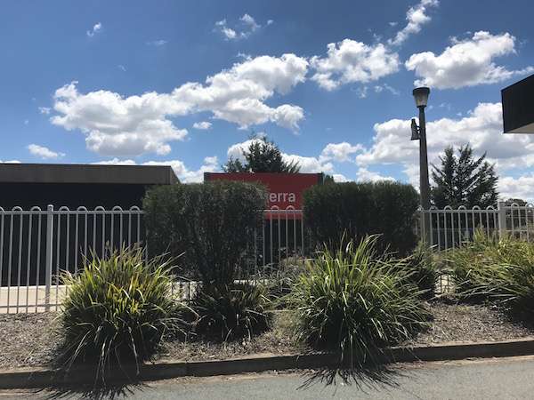 Canberra sign at Kingston railway. Photo: Charlotte Harper