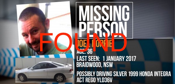 Missing Canberra man Joel Koppie found safe and well