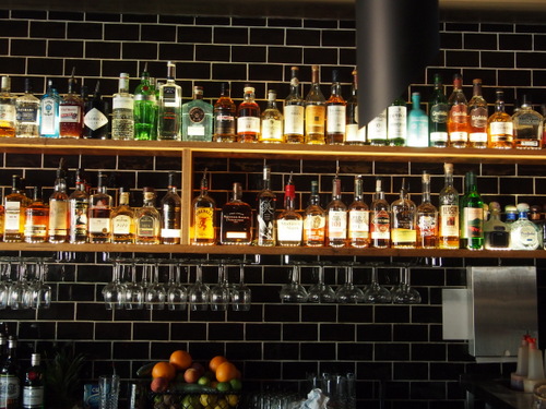 Bottles on display at Maple Bar