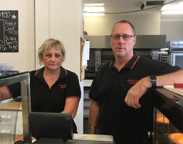 Yarralumla Bakery staff Barbara Brooker and Scott Gorham. Photo: Charlotte Harper