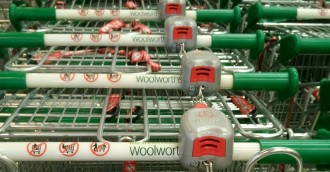 4PCS Shopping Retractable Shopping Trolley Token Key Coles Woolworths NO Coin 