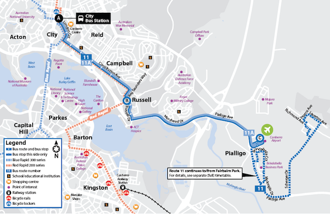 Airport bus route