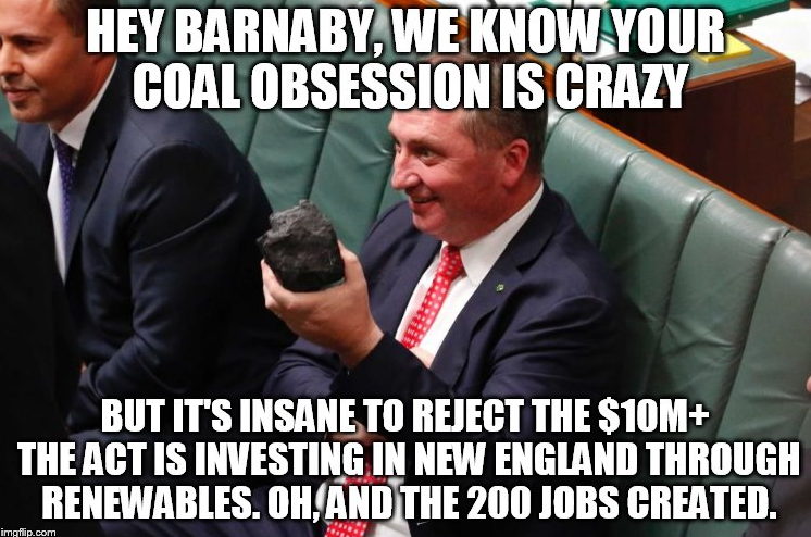 Joyce's crazy talk on our 100% renewables target is just that