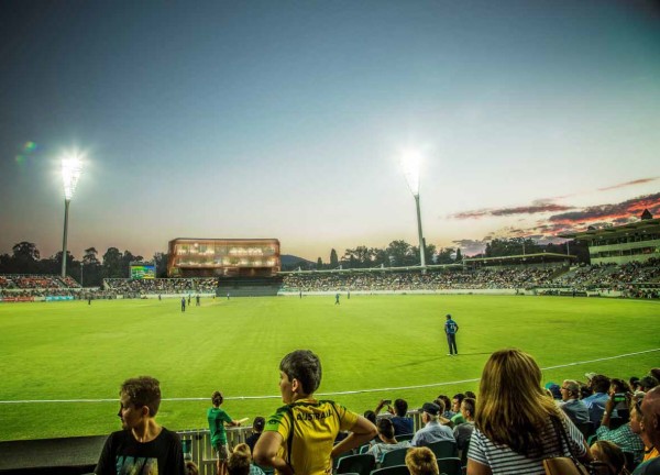 Draft plan for a new media centre at Manuka Oval.