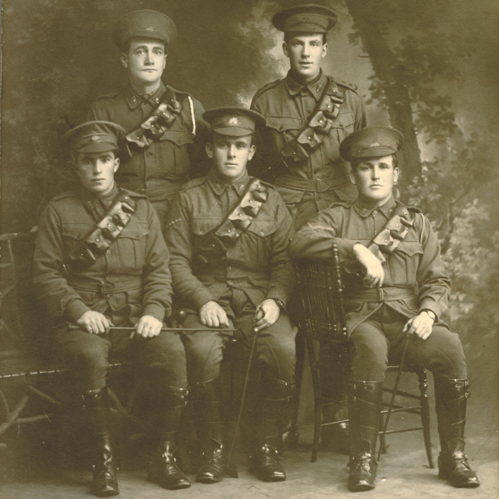 Caption: Top row, from left: Robert Curtis and Robert (Bert) Muir. Second row: William Guthrie, Joseph Wade and his brother John Wade. Photo: supplied.