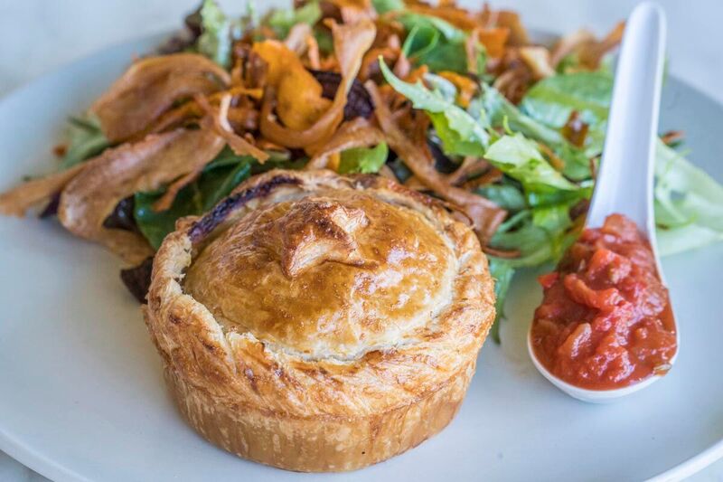 pie and salad