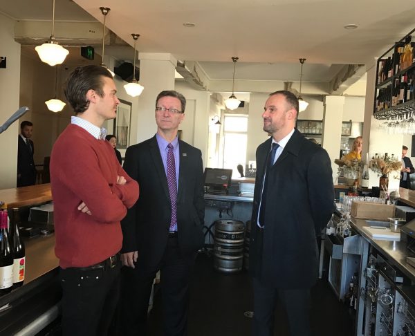 Nick Smith, Gordon Ramsay and Andrew Barr. Photo: Charlotte Harper